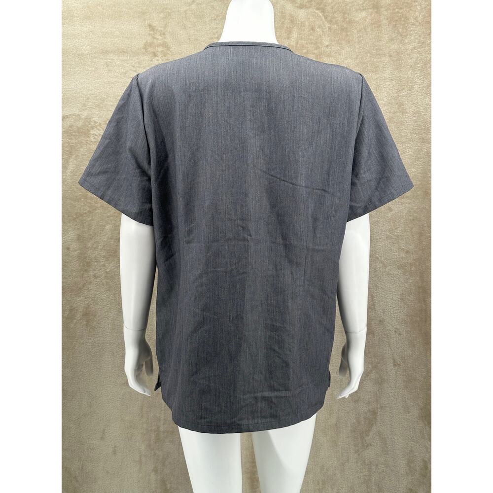 Figs Scrub Top Women XL Gray Casma Three-Pocket Stretch V-Neck Medical Nurse Vet - Picture 5 of 11